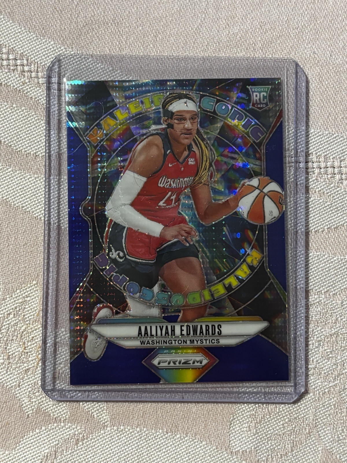 Aaliyah Edwards 2024 Prizm WNBA #6 Kaleidoscopic - Blue Pulsar
