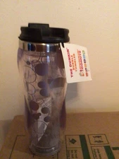 NEW ~ Dunkin Donuts Bubble Tumbler 2014 Clear Water Bottle /Coffee Mug