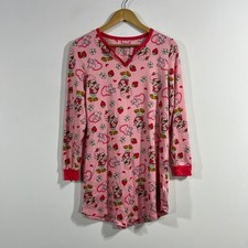 Strawberry Shortcake VTG Novelty Print Nightgown Sleepwear Womens Whimsical Cozy