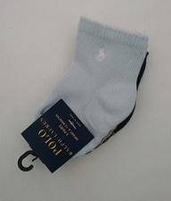 POLO RALPH LAUREN INFANT 3 PK EMBROIDERED LOGO SOCKS, SIZE 6-12M