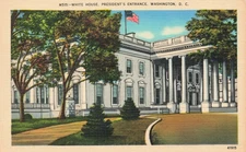 Washington DC White House Presidents House Vintage Postcard