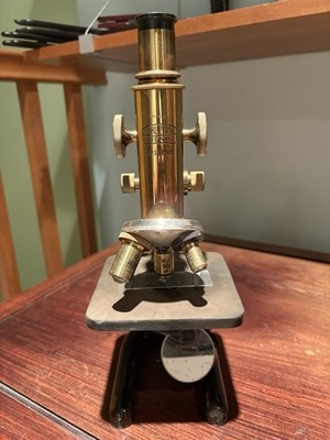 Vintage Carl Zeiss Jena Microscope C.1930 W /original Case &Lenses