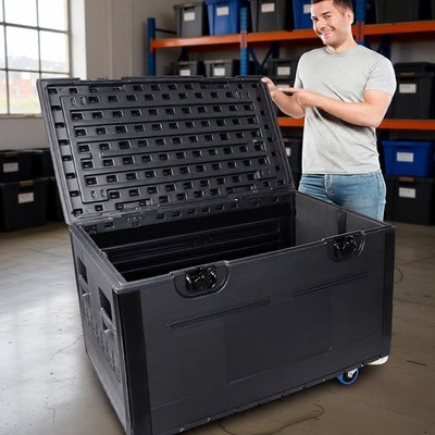 ATA Road Trunk Case 44x22x24in - Heavy Duty Drum Hardware Storage Fits Stands
