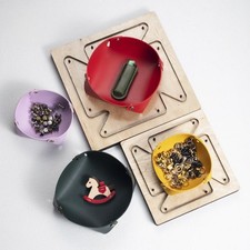Runde Aufbewahrungstablett Lederschneidform Holzstanze für DIY Basteln Langlebig
