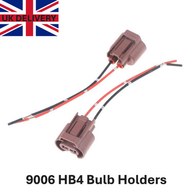 2x 9006 HB4 Scheinwerfer Birne 2 Pin Stecker Kabelbaum vorverdrahtet Halter Stecker Buchsen