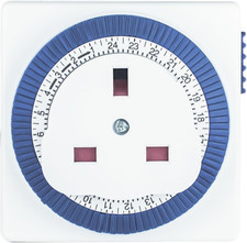 Status: Timer Switch Square | 24 Hour Segment Timer Light Switch | White UK Plug