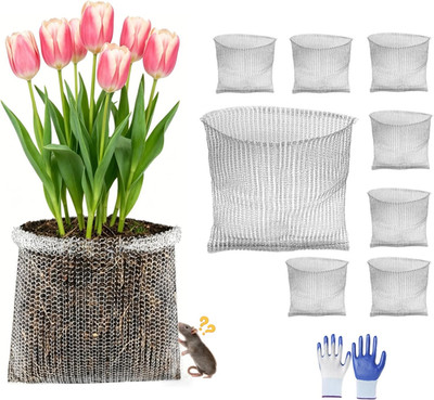 8 Pcs 3 Gallon Root Guard Gopher Proof Baskets, Stainless Steel Root Gopher Bask