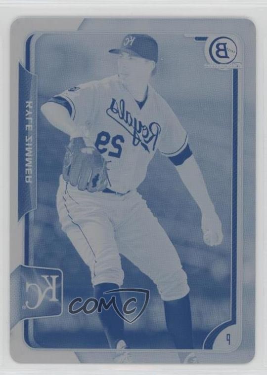 2015 Bowman Chrome Prospects Printing Plate Cyan 1/1 Kyle Zimmer #BCP73 xr1