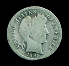1898 Barber Silver Dime (T167)