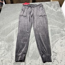 House Of Harlow 1960 Velour Joggers Women  s Soft Cozy Luxury Velvet Gray Size S