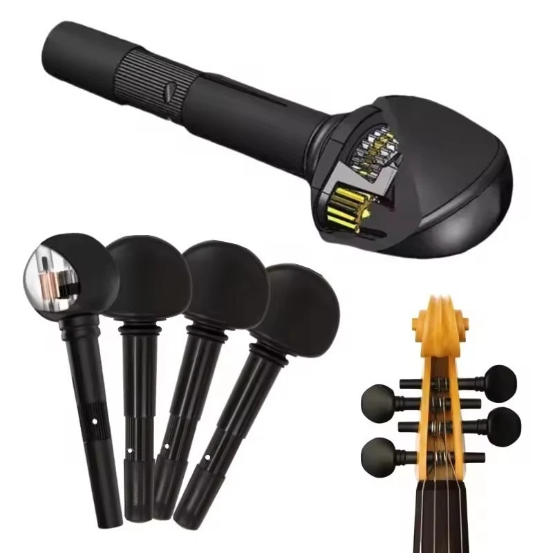 4X Finetune Violin peg, 3/4 Violin Mechanical Pegs ,Fiddle string Fine tune peg - Image 2 of 4