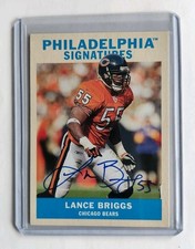 2009 UPPER DECK PHILADELPHIA LANCE BRIGGS SIGNATURES ON CARD AUTO #PS-LB BEARS