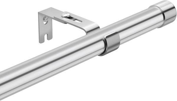 Gardinenstange Silber Ausziehbar, 76-365Cm, Verstellbare Vorhangstange Edelstahl-image