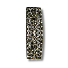 Silver Tone Floral Filigree Hair Barrette Vintage Inspired Accessory