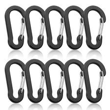 Clyhon 10 Pezzi Moschettoni Arrampicata,Moschettoni con Anello a D