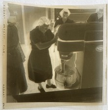 Civil Defense Mass Feeding Training Photo Negative 1957 Huge Blakeslee Mixer
