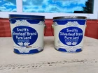 Lot Of 2 Vintage Swift's Silverleaf Brand Pure Lard 4 Lb Pail Bucket Tin