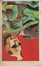 Vintage Japanese Menko Card Robot Tentacles Nuclear Submarine