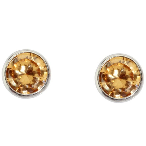 Basic Silber Ohrringe SMO31 Damen Ohrstecker Sterling-Silber Champagner Zirkonia-image