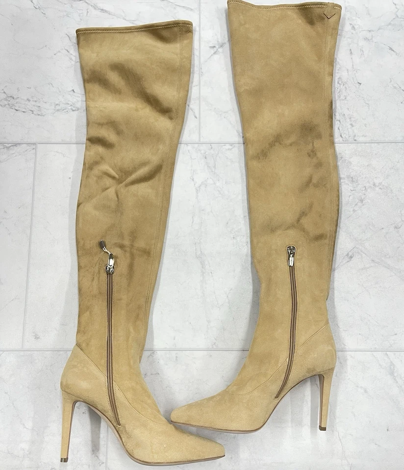 NUEVO EN CAJA Botas de Gamuza Sergio Rossi Matrix Elastizadas Sobre la Rodilla Talla: 36.5 (US 6.5) Foto 3 de 4