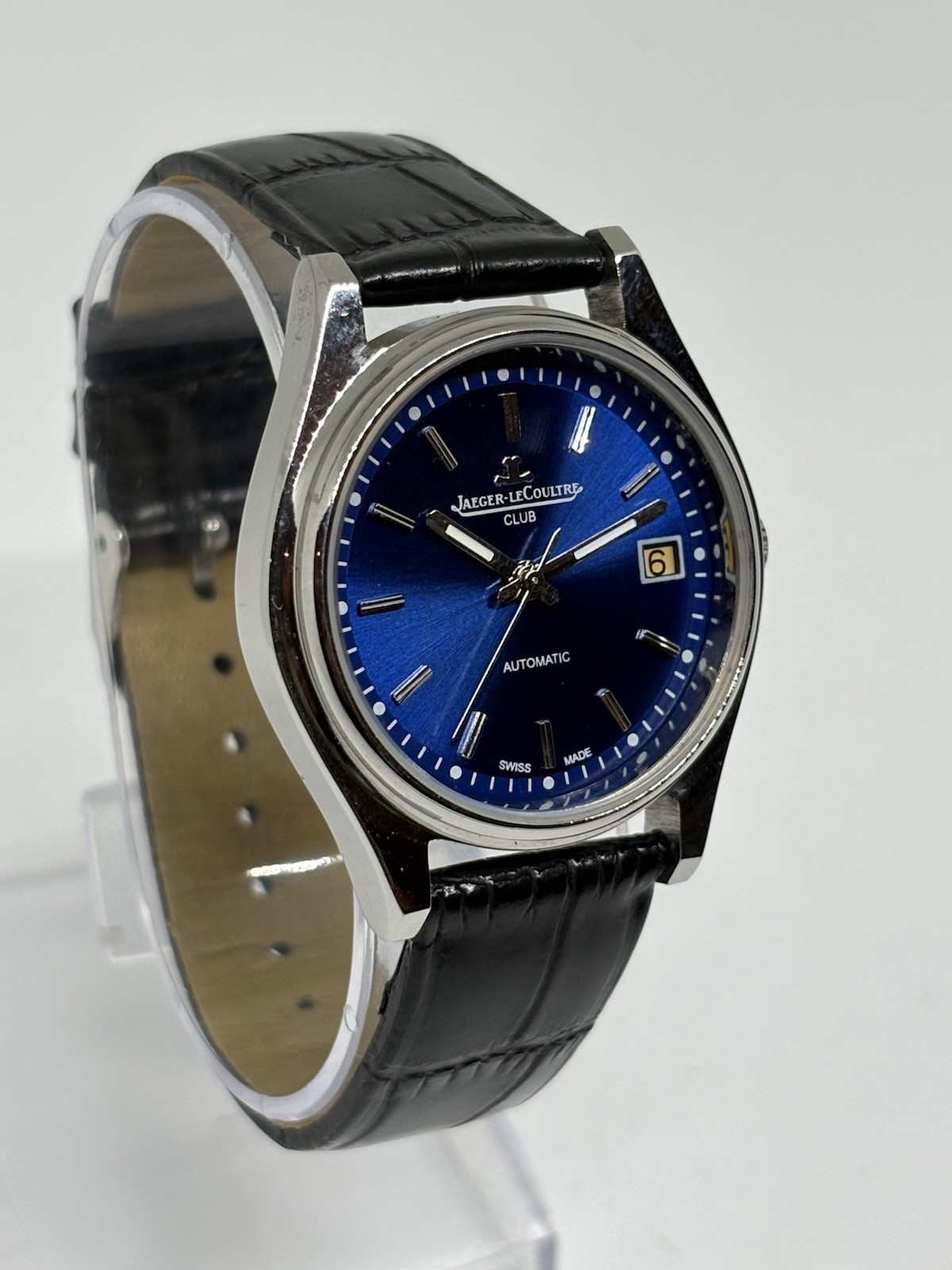 Orologio Uomo Vintage Jaeger-LeCoultre 25 Jewels Automatico Swiss Made Quadrante Blu foto 2