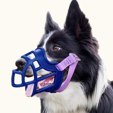 Basket Muzzle Allows Panting Drinking, Anti Biting Chewing, Suitable for Groo...