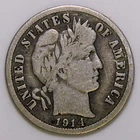 1914-S 10c Barber Dime VG details k410