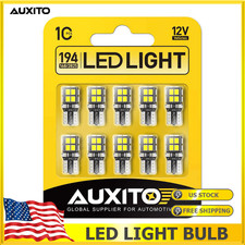 10x T10 194 168 W5W 2825 LED License Plate Interior Light Bulb Super White 6000K