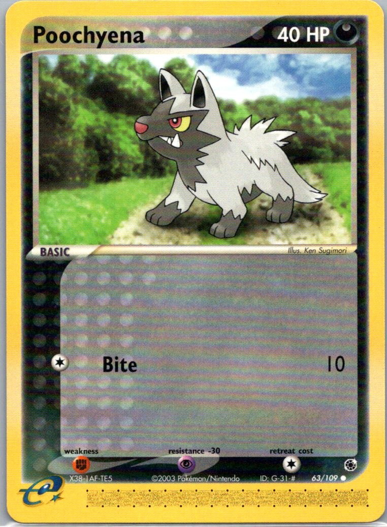 Poochyena 63/109 Ruby Sapphire NM