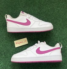 Nike Court Borough Low Recraft White Hot Fuchsia GS Size 6.5Y