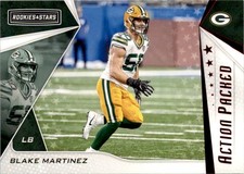 Blake Martinez 2019 Panini Rookies & Stars Action Packed Red #AP-BM Green Bay