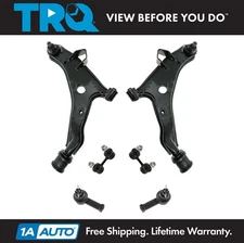 TRQ 6pc Steering Suspension Kit Control Arms w/ Ball Joints Outer Tie Rods Links