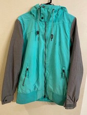 Giacca snowboard donna Volcom M verde smeraldo pastello indossata 10 volte...