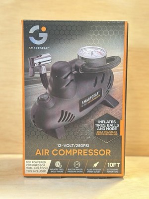 SmartGear Air Compressor 12-Volt/250 PSI 12V Powered Compressor With Inflation