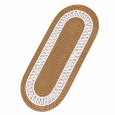 Cotton Rope Table Runner, Bohemian Oval Mat for Dining Room & Coffee Table