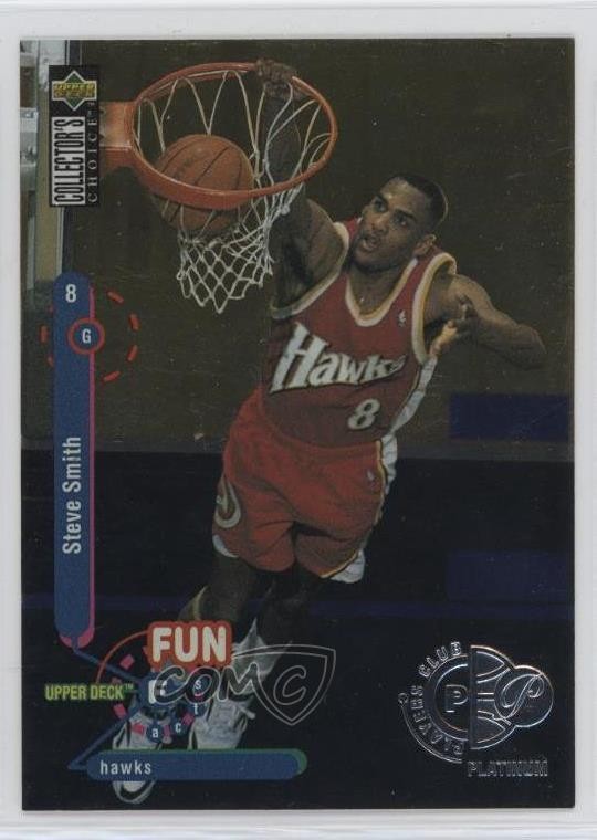 1995-96 Collector's Choice Fun Facts Platinum Player's Club Steve Smith #166 4at