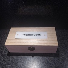 AIRLINE / AIRCRAFT  GALLEY TROLLEY CART BOX NAMEPLATE  MEMORABILIA THOMAS COOK