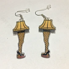 Christmas Story Leg lamp Acrylic  Dangle Pendant Earrings