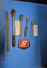 Snap-on Tools Ratchet Lot Of 4  Swivel Head Ratchet Flex Ratchet 1/4 & 3/8drive 