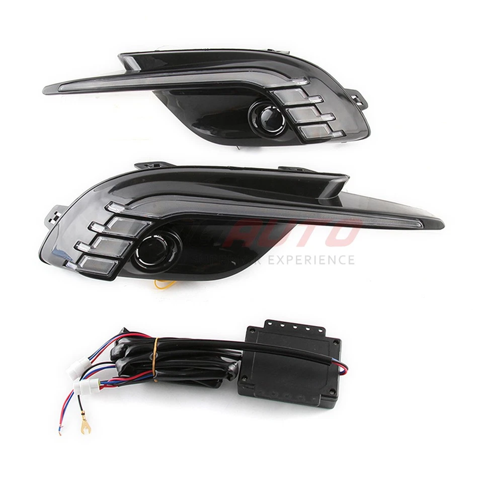 For Mazda3 Axela 2017-2018 LED DRL Daytime Light Fog Head Lamp With Yellow Turn - Image 2 of 4