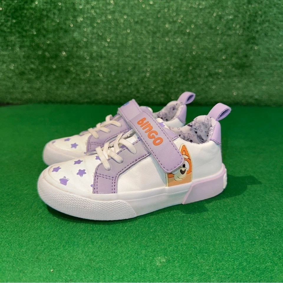 Zapatillas bajas azules para niñas púrpura blanco niño talla 9C Foto 3 de 4