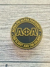 Alpha Phi Alpha Fraternity Silicone Focal Bead  Black  Gold  Greek Life  D9