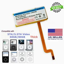 850mAh Replacement battery for ipod Video 5th gen 60GB 80GB A1136 Classic Thick