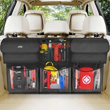 Back Seat Trunk Organizer Hanging Car Organizer Trunk Foldable Cargo Storage Wit