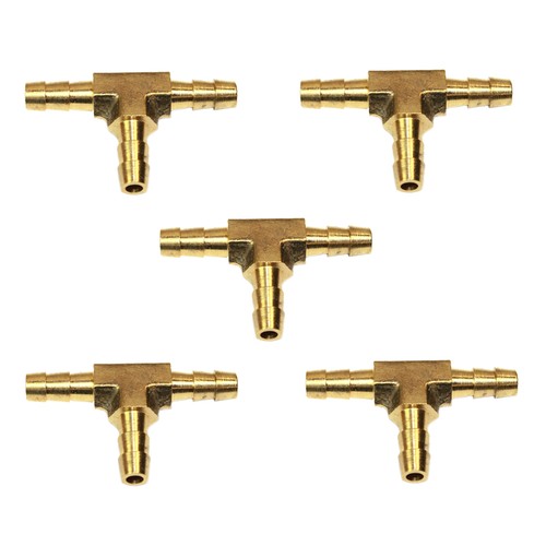 1/4 Inch Hose Barb Manifold Brass Tee Fittings FBT44 5 Pack eBay