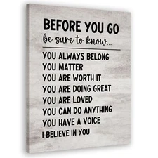 laveliabel Positive Affirmations Canvas Wall Art, Inspirational Poster Wall A...