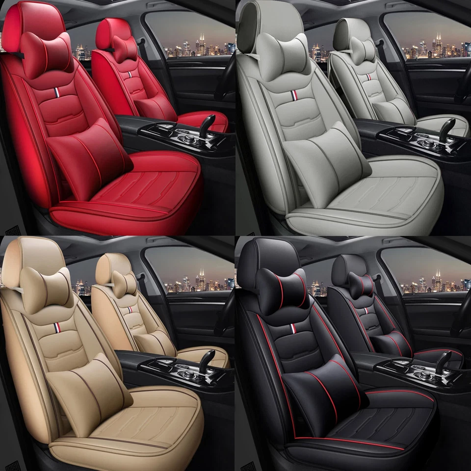 For Honda Accord Car Seat Covers Full Set 5-Seater Front + Rear Leather Cushion Foto 3 de 4