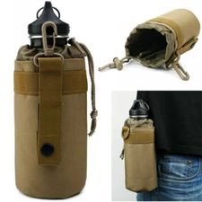 19OZ Tactical Water Bottle Pouch Military Molle Holder Belt Bicycle Kettle Bag
