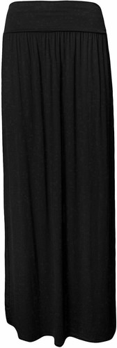 Womens Pleated Fold Over High Waist Maxi Skirt Gypsy Skirt Long Length Skirt - Picture 2 of 15