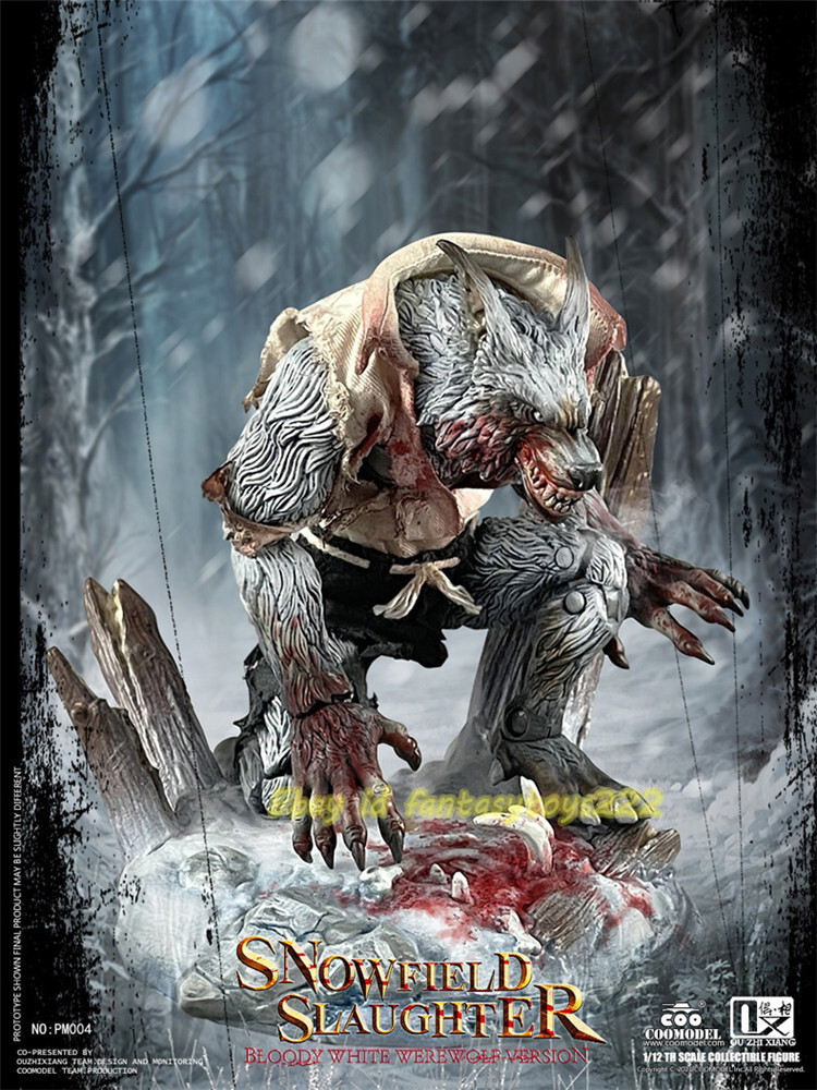 クーモデル 1/12 モンスターファイル PM003 ウェアウルフ 雪山 人狼 COOMODEL x Ouzhixiang 1/12 PM003 Bloody White Werewolf Deluxe Ver